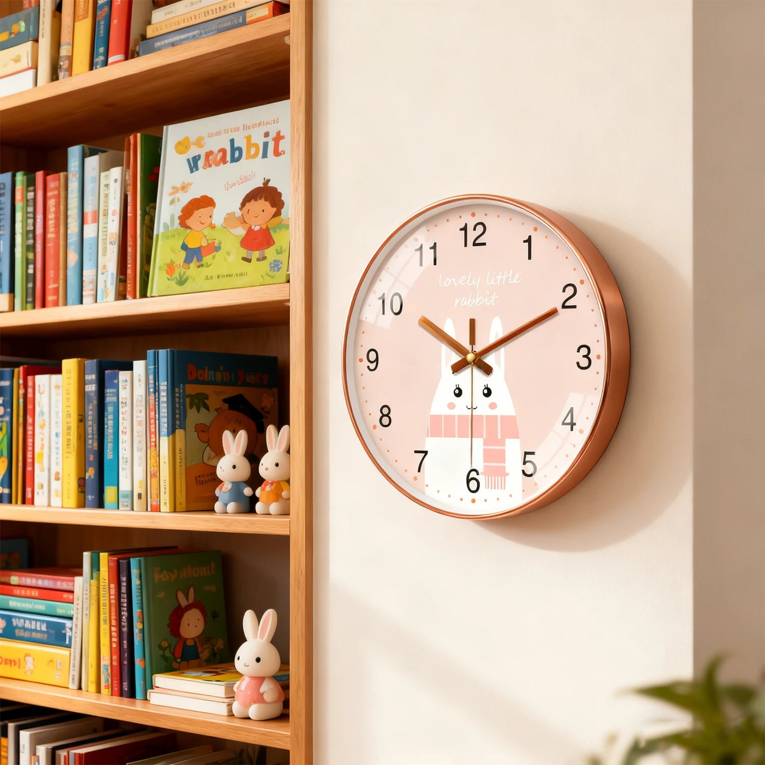 Cartoon Wall Clock Cute Animal Design Silent Quartz Movement Children's Study Rooms Bedroom Interior Decoration 8 10 12 Inch